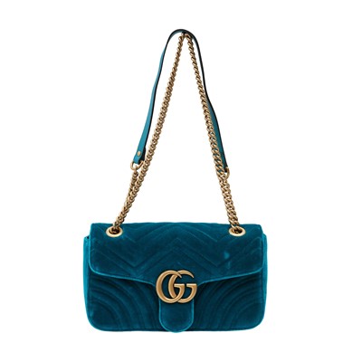 Lot 75 - Gucci Teal Medium GG Marmont Flap Bag