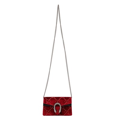 Lot 30 - Gucci Burgundy Super Mini Dionysus Chain Bag
