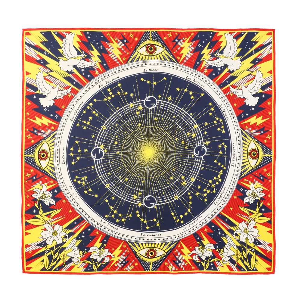Lot 81 - Gucci Zodiac Cosmic Eye Silk Scarf 90