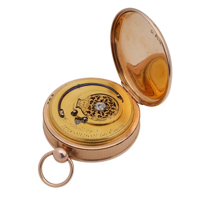 Lot 1 - George Graham, London/Louis Comtesse, London - Open-Faced Cylinder Pocket Watch