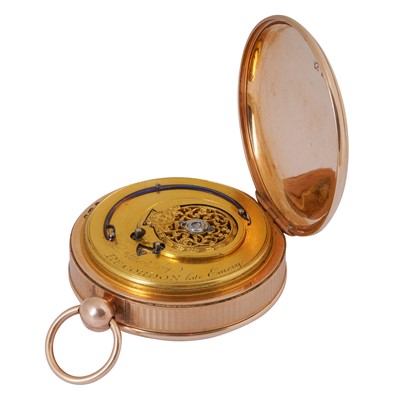 Lot 1 - George Graham, London/Louis Comtesse, London - Open-Faced Cylinder Pocket Watch