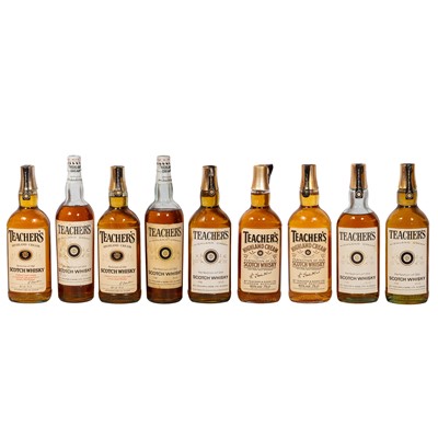 Lot 324 - Teachers Highland Cream (Various Eras) - 9 bottles