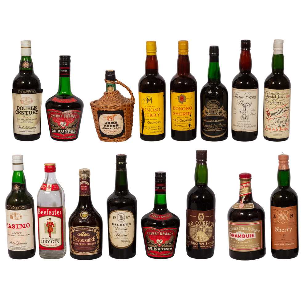 Lot 198 - Mixed Liqueurs and Sherry - 19 bottles