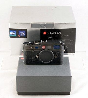 Lot 266 - Black Leica M7 0.72 Camera Body.