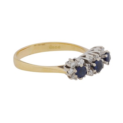 Lot 36 - A sapphire and diamond ring, circa 1982