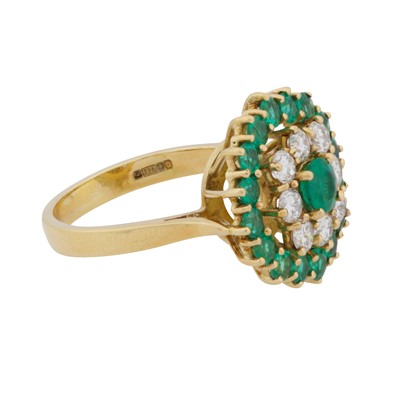 Lot 96 - An emerald and diamond dress ring, circa 1999