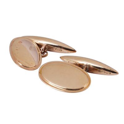 Lot 191 - A pair of gold cufflinks, circa 1930