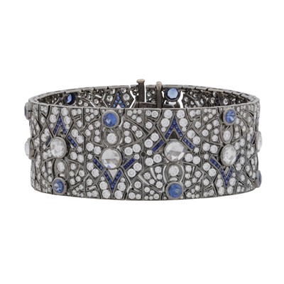 Lot 68 - A sapphire and diamond bracelet