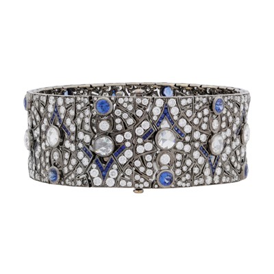 Lot 68 - A sapphire and diamond bracelet