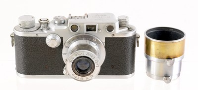 Lot 241 - Chrome Leica IIIc, with Elmar Lens.