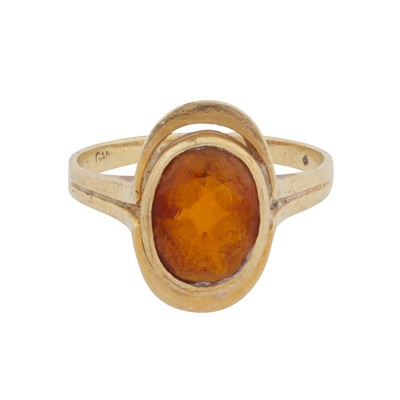 Lot 205 - A single-stone citrine ring