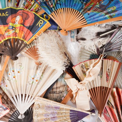 Lot 358 - A large collection of advertising fans