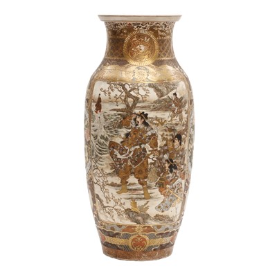 Lot 29 - A large Japanese Satsuma vase, Meiji period