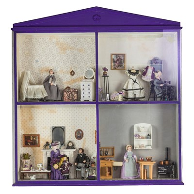 Lot 70 - Wall hanging purple house
