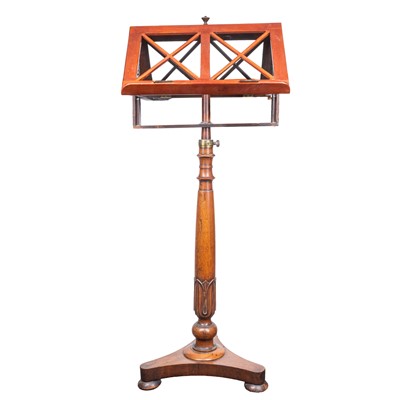 Lot 194 - A William IV Mahogany adjustable music stand