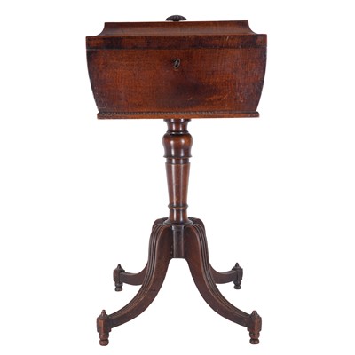 Lot 190 - A George IV Mahogany Teapoy, converted into a sewing box.