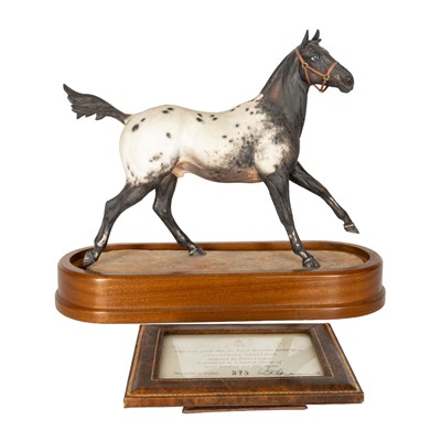 Lot 322 - A Royal Worcester limited edition porcelain model of an Appaloosa Stallion