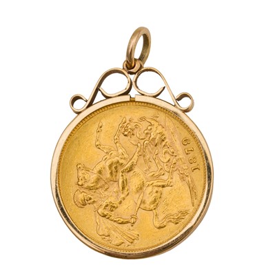 Lot 362 - A full sovereign coin pendant