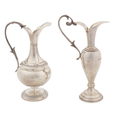 Lot 655 - Two late 20th century Greek sterling silver small ewers