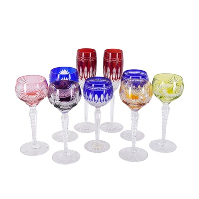 Lot 332 - An assorted set of Waterford of nine crystal glasses