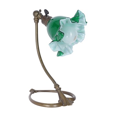 Lot 234 - An Art Nouveau brass table lamp