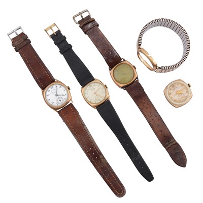 Lot 528 - Vintage Gold Wristwatches
