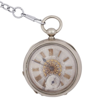 Lot 503 - A large early 20th century open faced key wind fob watch