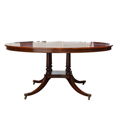 Lot 187 - Rackstraw, Worcestershire; a Regency style circular mahogany dining table and eight dinging chairs