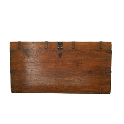 Lot 178 - An iron-bound hardwood trunk