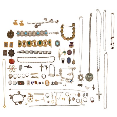 Lot 461 - A collection of silver and costume jewellery