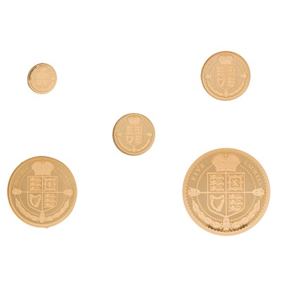 Lot 45 - 'Anniversary Laurel' Gold Proof 5-Coin premium Collection