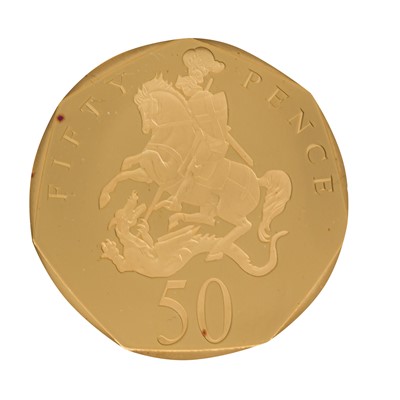 Lot 69 - '2021 50th Anniversary of Decimalisation' 50p Gold Proof Coin
