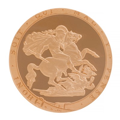 Lot 34 - 'The Piedfort Sovereign' Gold Proof Coin