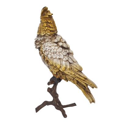Lot 149 - Franz Xaver Bergman (1861-1936), a cold-painted bronze model of a parrot