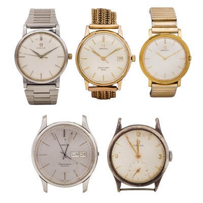 Lot 527 - A Group Of Five Omega Watches