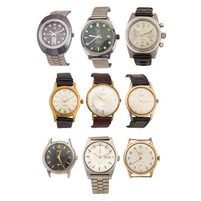 Lot 523 - An Interesting Group Of Nine Gent's Watches