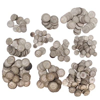 Lot 547 - A large collection of predominately pre 1947 British Silver 50% silver coins