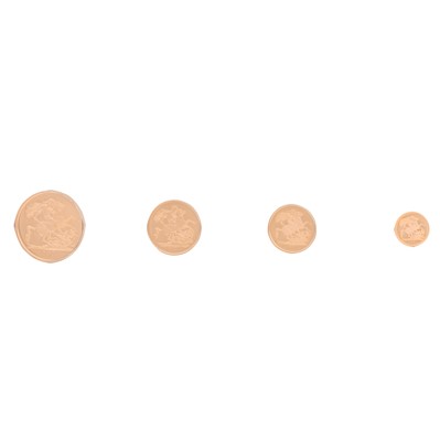 Lot 128 - 'The Sovereign' Four Piece Gold Coin Set