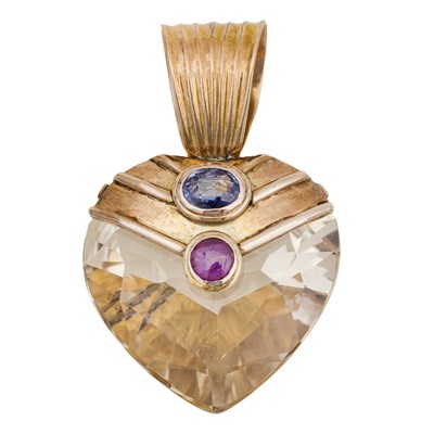 Lot 229 - A gem-set pendant