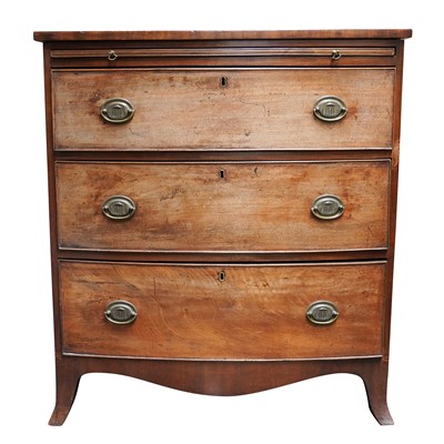 Lot 198 - A Victorian mahogany bow fronted bachelors chest