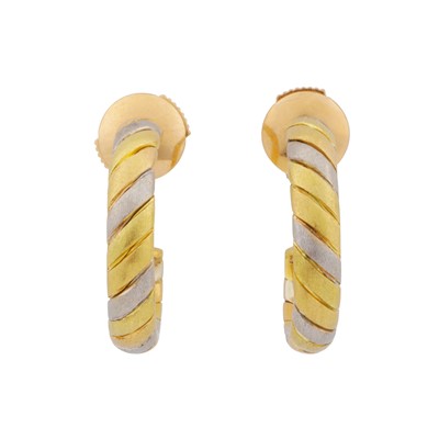 Lot 359 - A pair of hoop earrings