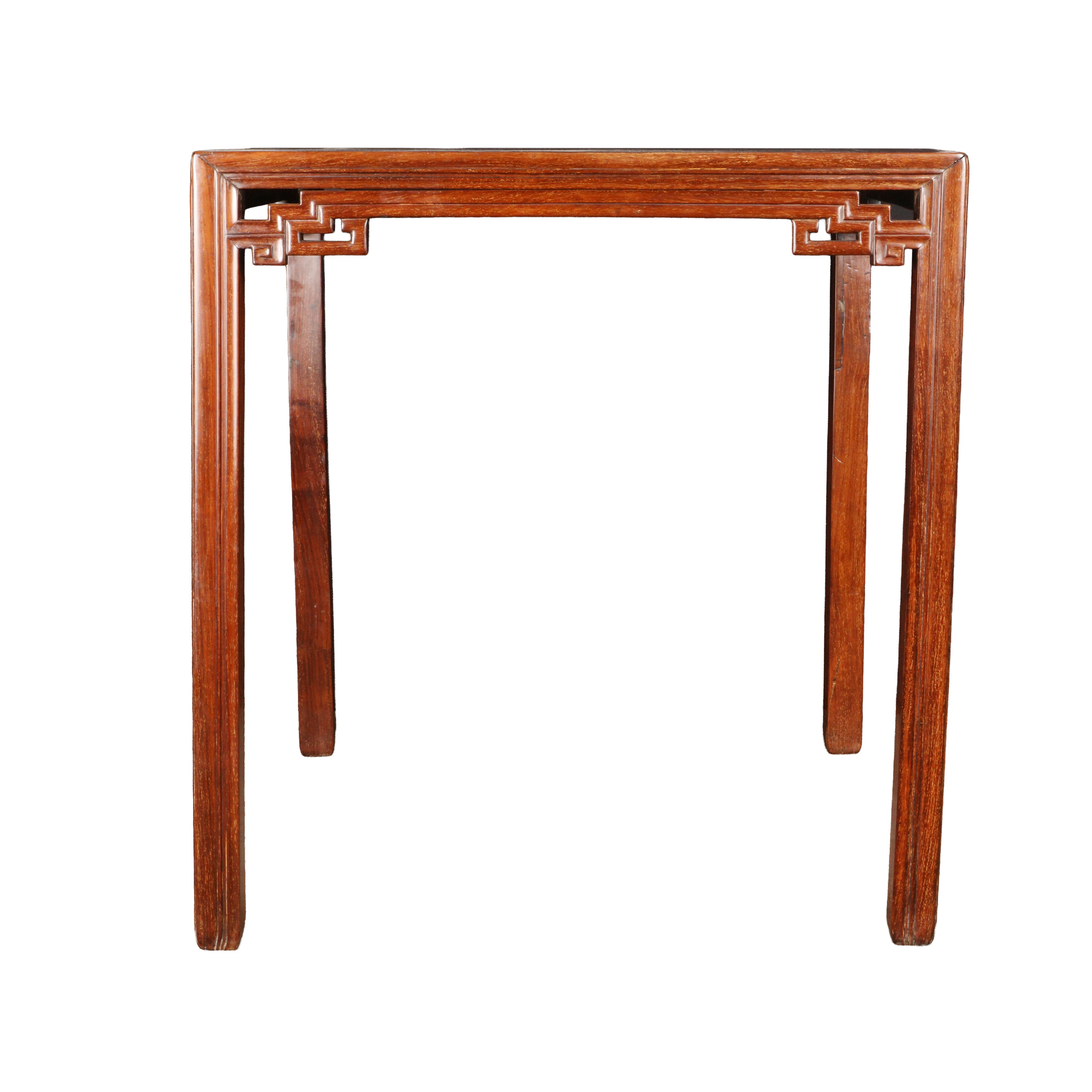 Lot 172 - A Chinese hongmu square-form table, fangzhuo,