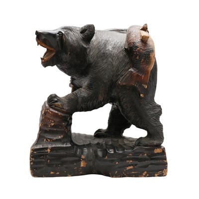 Lot 138 - A Japanese Ainu wood 'Kibori Kuma' bear sculpture, Hokkaido, 20th century