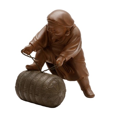 Lot 96 - A Japanese bronze okimono of Daikoku, Meiji period