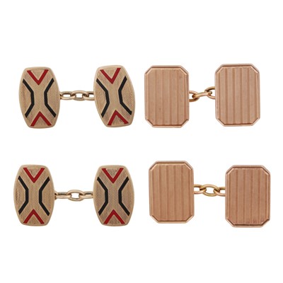 Lot 446 - Two pairs of cufflinks