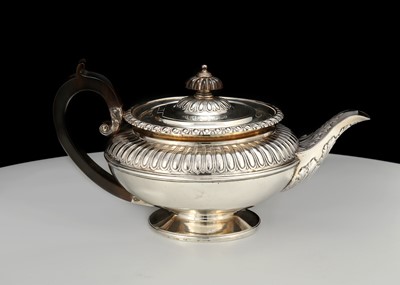 Lot 472 - A George IV antique sterling silver Teapot,...