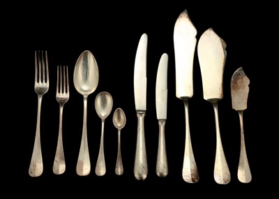 Lot 318 - A canteen of Czech 800 standard silver, circa...