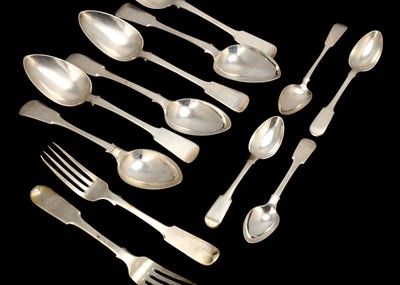 Lot 321 - A harlequin set of 19th century Maltese silver...