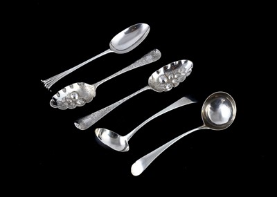 Lot 275 - A mixed group of George III antique sterling...
