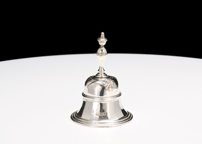Lot 398 - A George V antique sterling silver table bell,...